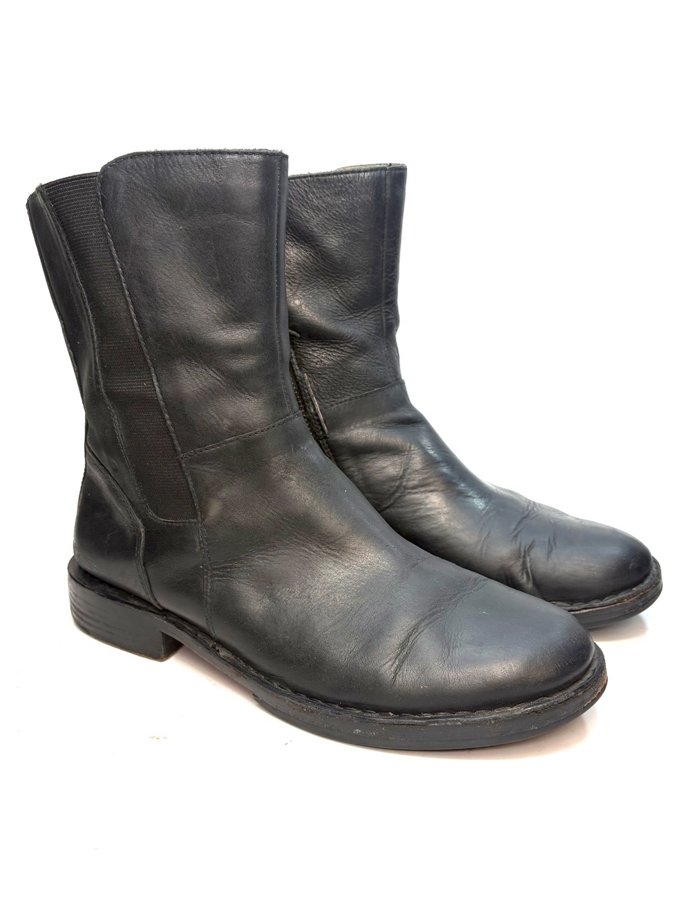 FOSSIL Black Leather Midi Boots | 8